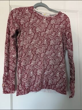 Boden Maroon & White Patterned Sweater